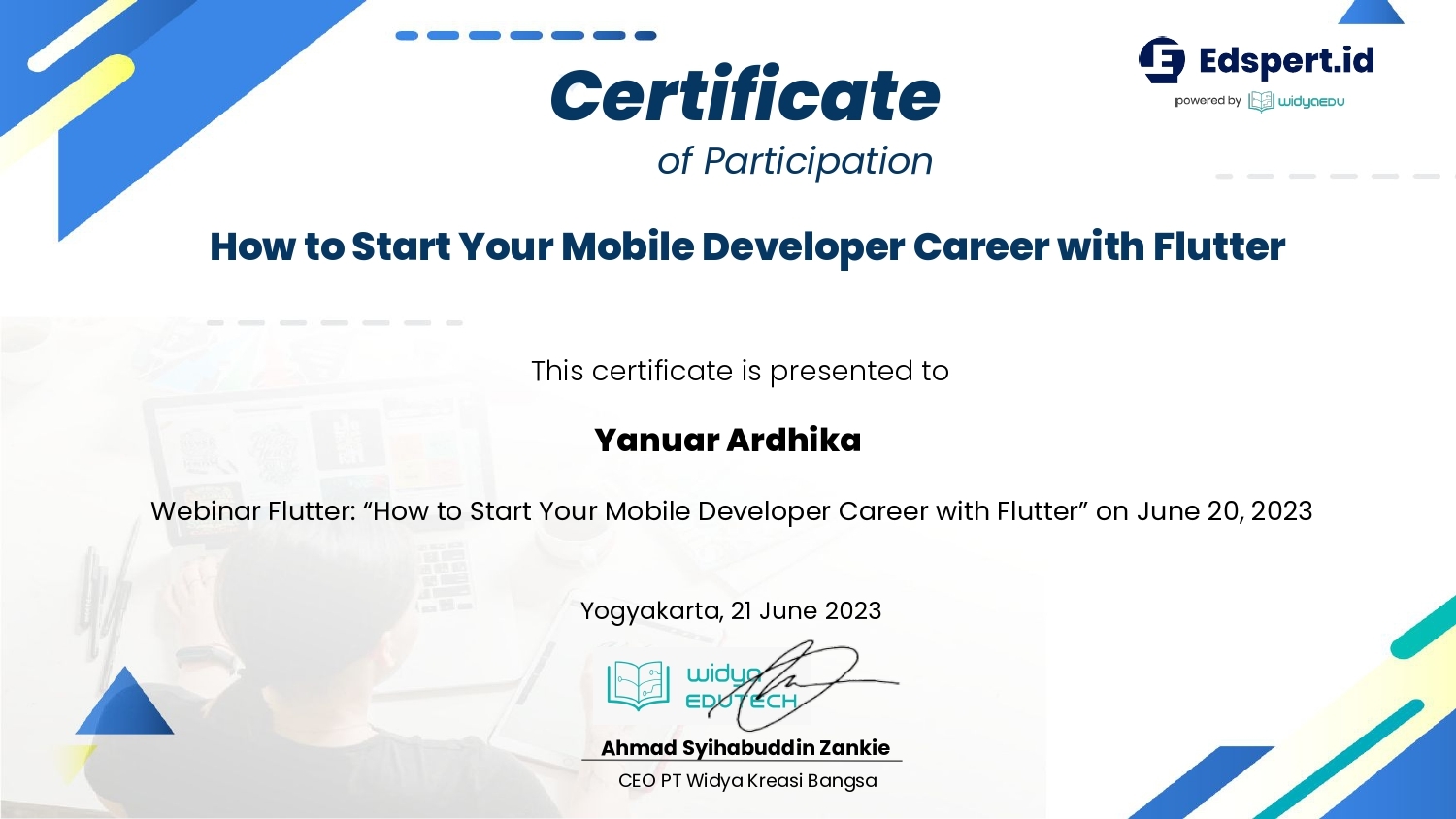 Webinar Flutter: "How to Start Your Mobile Developer Career with Flutter" 2023