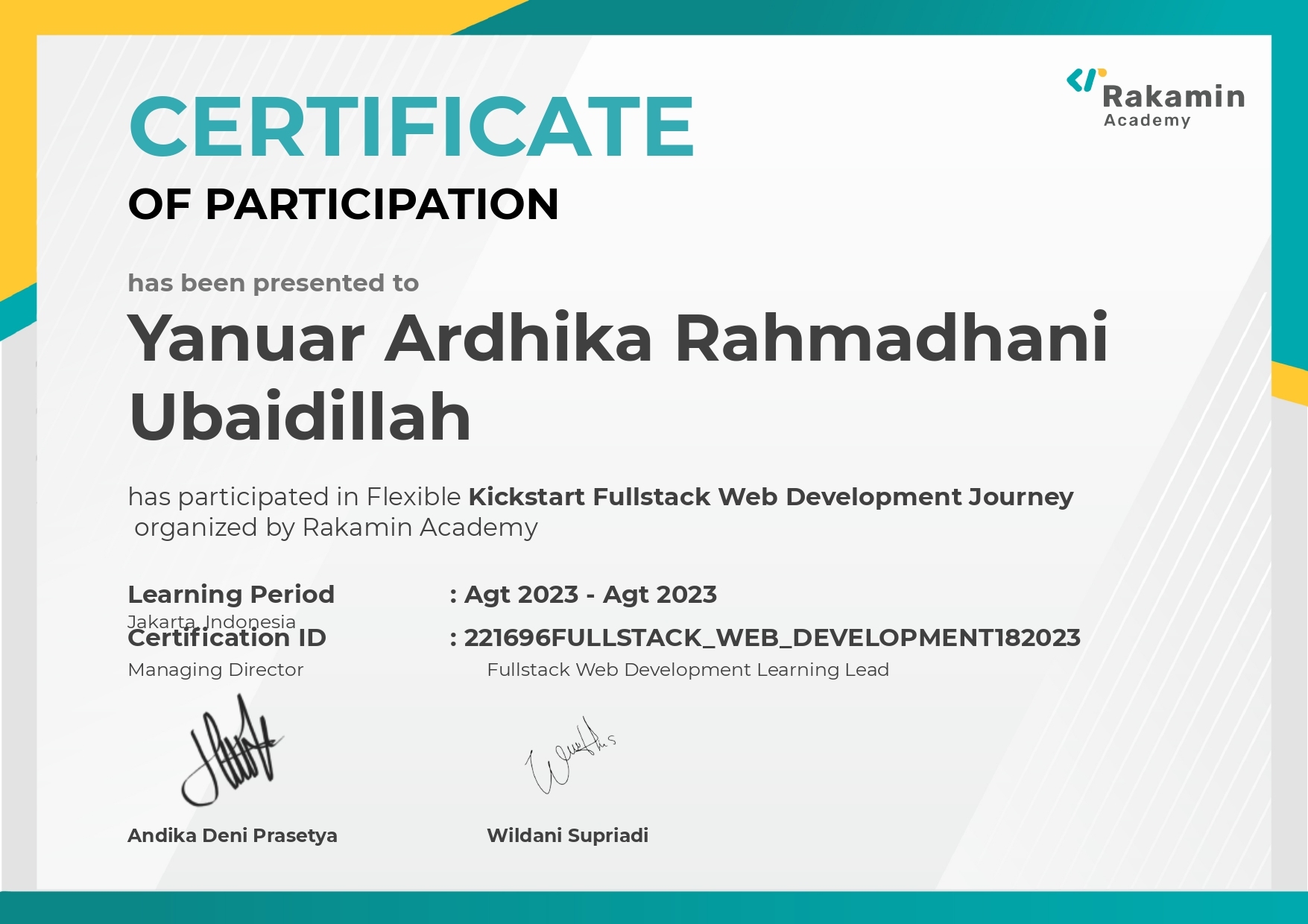 Kickstart Fullstack Web Development Journey 2023