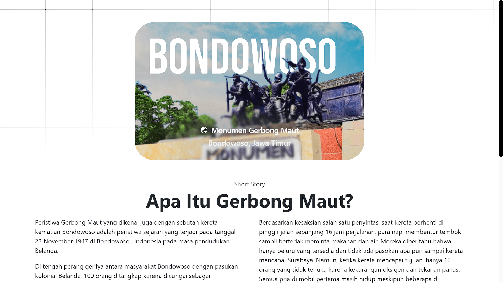 Website Card Monument