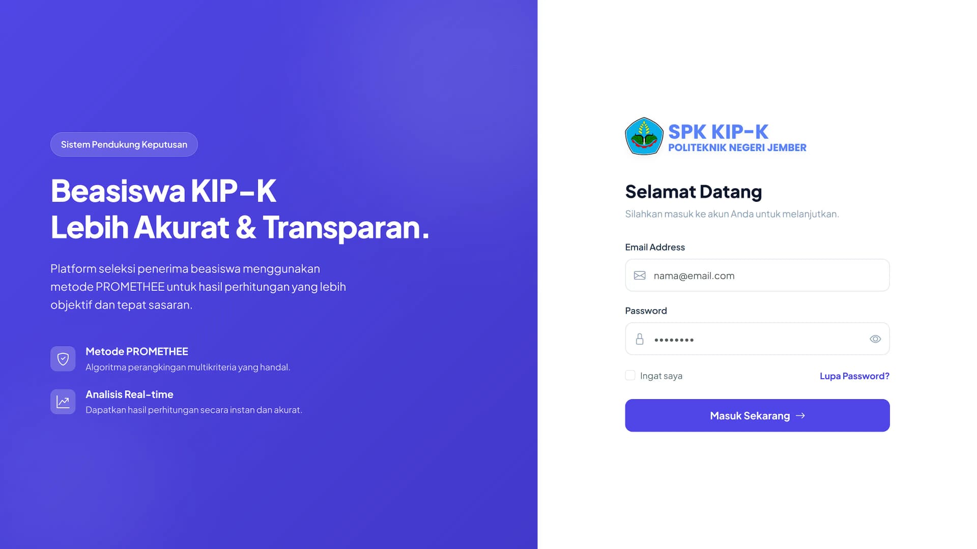 SPK KIP-K - Sistem Pendukung Keputusan Beasiswa KIP-K