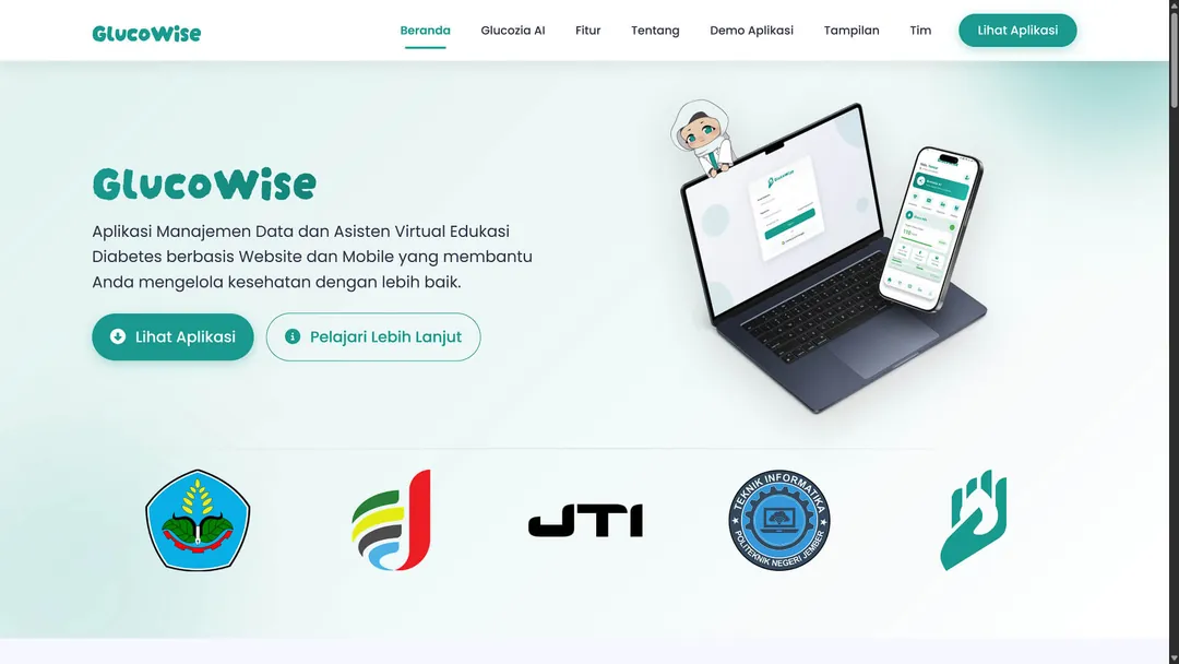 Website Landing Page Demo - Sistem GlucoWise