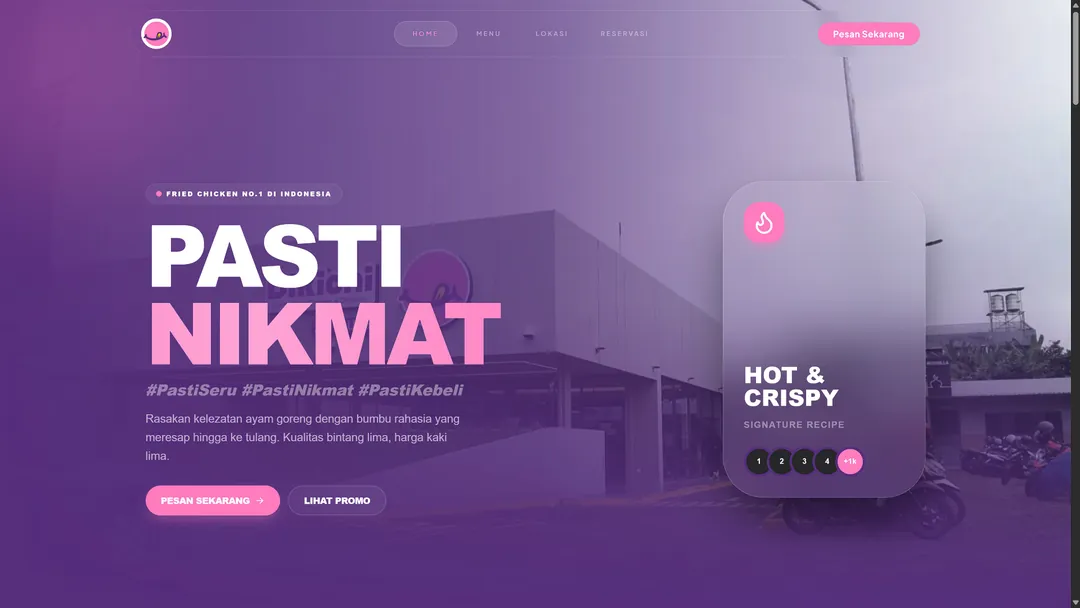 Website Landing Page DIKICHI - Fried Chicken & Culinary