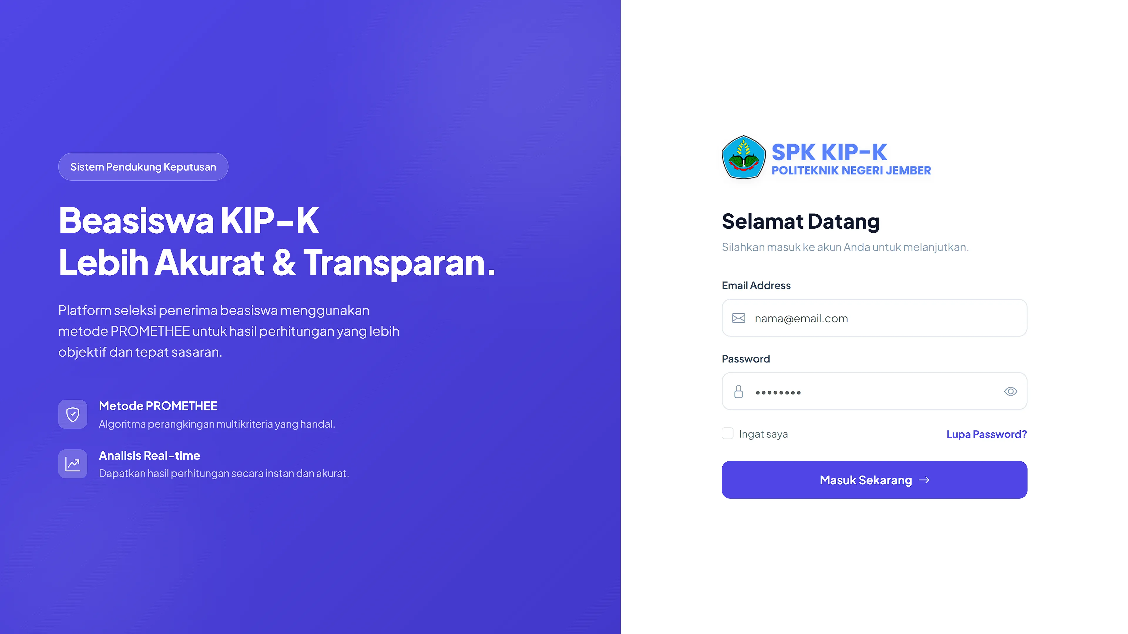 SPK KIP-K - Sistem Pendukung Keputusan Beasiswa KIP-K