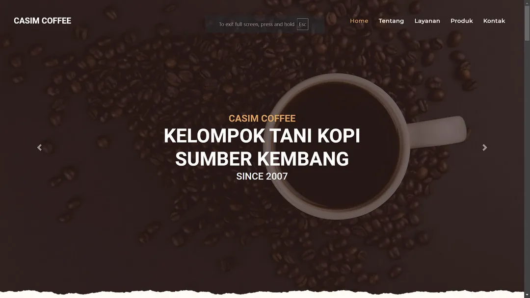 Website Kelompok Tani Kopi Sumber Kembang
