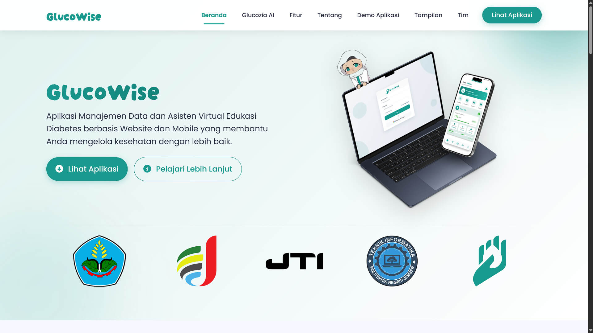 Website Landing Page Demo - Sistem GlucoWise
